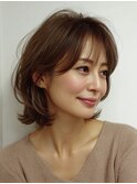 白髪ぼかし脱白髪染め似合わせショートボブ40代50代60代