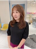 大人顔まわりレイヤー　アプリコットブラウン　【杉若】