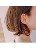 【hair S.COEUR】外ハネボブとチラ見せインナーカラー