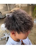 ツイストスパイラルパーマ波巻きスパイラルパーママッシュ刈上げ