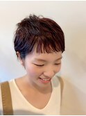 ベリーショートピンパーマ