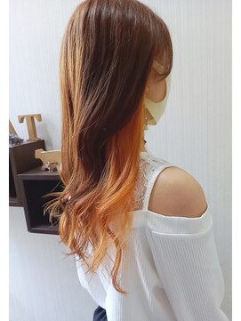 トムキャット(TOM CAT) インナーカラーdeオレンジベージュ×マンゴーオレンジ