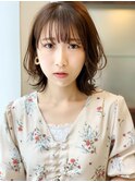 【遠藤】くびれウルフミディアム20代30代40代外ハネミディ韓国