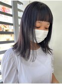 外ハネボブ＊オン眉バング＊ラベンダー【ZinaCENTRAL】