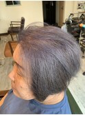 白髪ヘアーから作るグレージュ白髪ぼかし　４０代/５０代/６０代