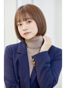 ミチオ ノザワ ヘアサロン ギンザ(Michio Nozawa HAIR SALON Ginza) タンバルモリボブ/シースルーバンク/外国人風カラー/艶感/栗色