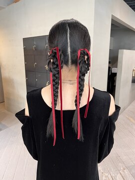 ヘアー アイス ルーチェ(HAIR ICI LUCE) ツインヘアセット結婚式参列お呼ばれヘアセット/中西
