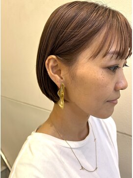 バローチェ(Barouche) 【Barouche】ハイライト　ミニボブ　ピンクベージュ