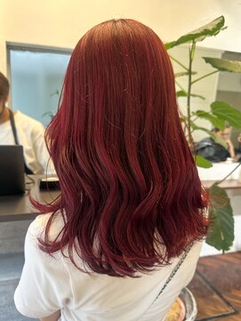 ラレイ ハラジュク(Lalei harajuku) 【白石】ブリーチなしチェリーレッド/赤髪/原宿/学割