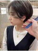 ハンサムショート/ニュアンスパーマ/ベージュカラー/マッシュ