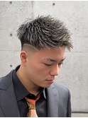 ジェットモヒカンメッシュパーマ/メンズ/刈り上げ/眉毛/ツイスト