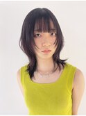 ミディアムウルフカットウルフレイヤー顔周りレイヤー_ba525041