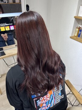 エメヘアデザイン ルイス(Aimer Hair Design Lewis) ワインレッドカラー/艶髪カラー/弘前市