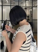 艶感暗髪×ボブ