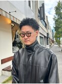 スパイキーショートメンズ刈り上げボックスショート眉毛カット