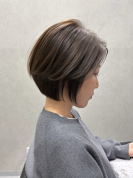 ローヴ 梅田(L'aube) レイヤーボブ　髪質改善 切りっぱなしボブ　大人ボブ