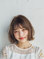 ヘアースパパズ(hairspaPAZ)&nbsp;外はねボブ大人ボブくびれボブ切りっぱなしボブベージュ 祐天寺
