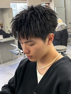 エルマーク メンズパーマ 心斎橋(L-MARK) アップバング/フェザーパーマ/フェード/ツイスト/men's