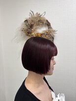 ラコヘアー(laco hair)&nbsp;ミニボブ×レッド×レイヤー