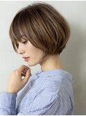 ワンホンレイヤー/ミルクティーブロンド/ダークブルー/いわき