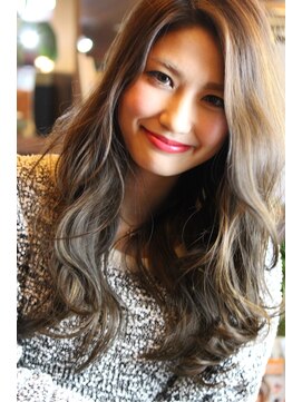 プランツヘアー プランツヘアー博多 ハイライト３Dカラーかきあげロング