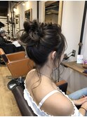 ヘアセット/ヘアアレンジ/ヘアメイク/ハーフアップ/前髪カット