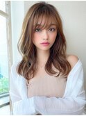 アフロートeri20代30代オトナ女子流し前髪ミディアムヘア表参道