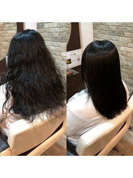 ジェムヘアー(J'aimeHair) ハイブリッド縮毛矯正・ヴァージン毛・セミロング