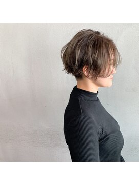 タグ(#tag) #トレンチショート×ブルースモークカラー