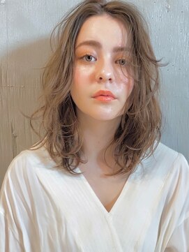 パーク(PARK) 【PARK】シアグレージュ×ウェーブミディ