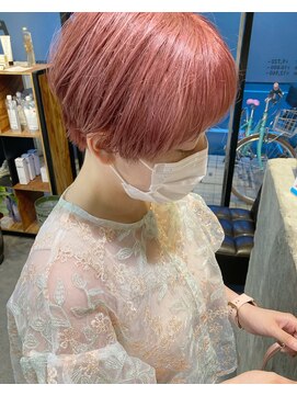 ナット(Nat) マッシュショート×ペールピンク