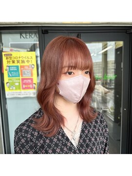 ガルボヘアー 名古屋栄店(garbo hair) ハイトーンケアブリーチ10代20代ピンクブラウンカラー