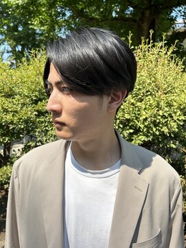 モラ 神楽坂(Mora) メンズ前下がりショート×重すぎないアッシュブラック