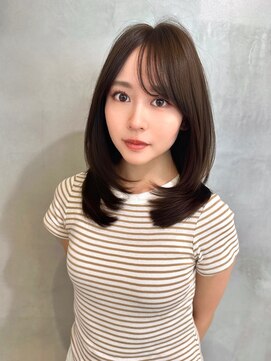 ロンドローズ 名古屋(Lond damaskRose) リフトレイヤー センターパート ブリーチ縮毛矯正 ヨジャドル3