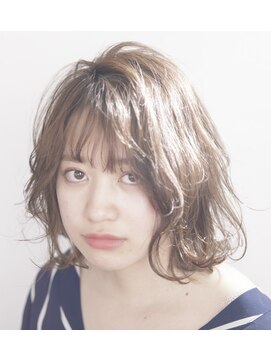 ルルディ バイ アフロディーテ銀座(luludi by APHRODITE) 黒髪/グレーベージュ/レイヤーロング/前髪パーマ/銀座