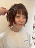 インナーオレンジウルフカット