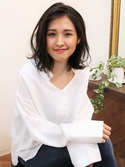 +animo吉川美南+リラクシーこなれヘア♪外ハネボブパーマ♪N