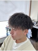 縦落ちツイストパーマ