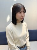 プツっとロブ!透明感オリーブグレージュカラー☆彡