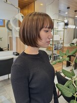 ビュートリアム ギンザ(BEAUTRIUM)&nbsp;ボブ＊顔周りレイヤー＊ショートボブ＊ベージュカラー