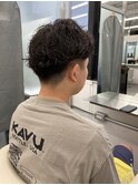メンズカット　マッシュショート×ナチュラルパーマ