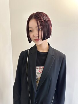 デン(den) チェリーレッド+リップラインボブ