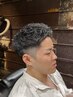 【平日限定】アイロンパーマ+カット+シェービング［120 分］￥10000→9500