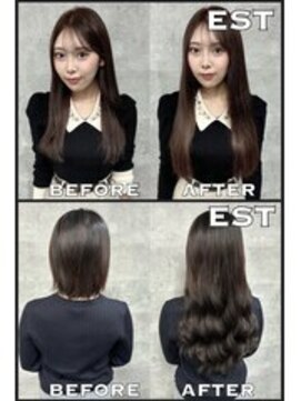 エスト 大阪梅田(EST) レミー100%高級人毛/53cm☆シールエクステ80枚