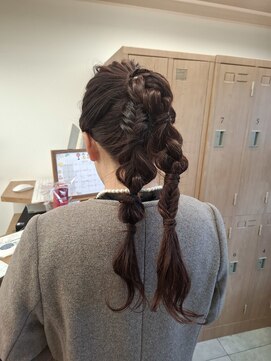 編み下ろしツイン