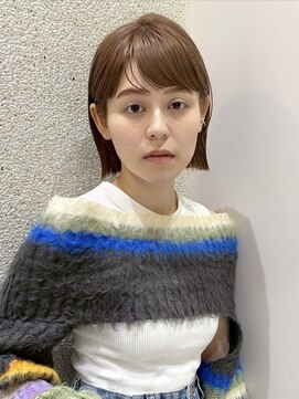 マイル 渋谷(mile) 切りっぱなしボブ / まろやかベージュ