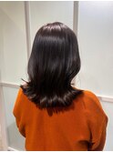 大人ブラウン×外ハネミディ