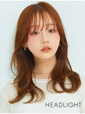 小顔魅せ韓国大人ミディアムレイヤー似合わせくびれ前髪あり