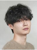 渋谷メンズパーマルーズパーマシャドウパーマ波巻きパーマゆるめ