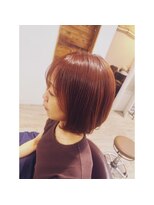 ヒラソル(girasol)&nbsp;レイヤーボブ／高濃度水素カラー／イルミナカラー新色/ポピー